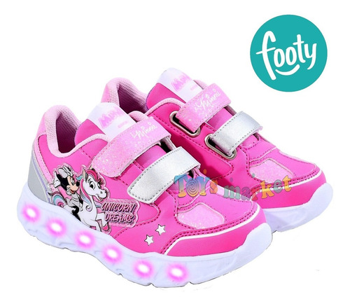 Imagen 3 de 8 de Zapatillas Con Luces Led Footy Disney Mickey Minnie Frozen