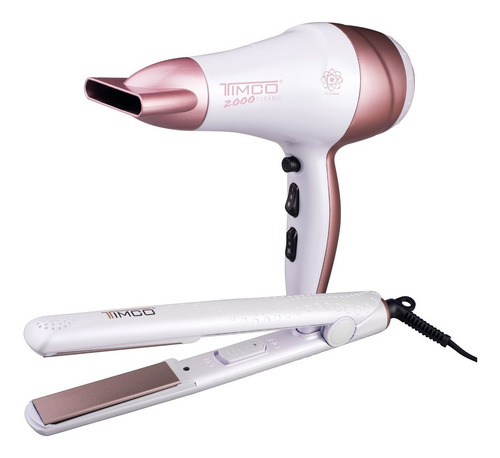 Combo Timco 2000 Secadora + Plancha Para Pelo