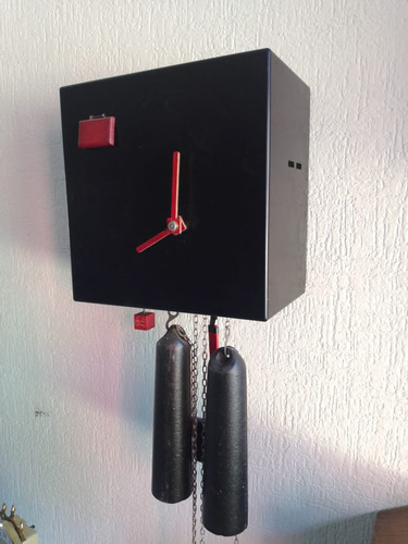 Reloj Pared Cucú Alemán Ronda Minimalista Prácticamente Nuev