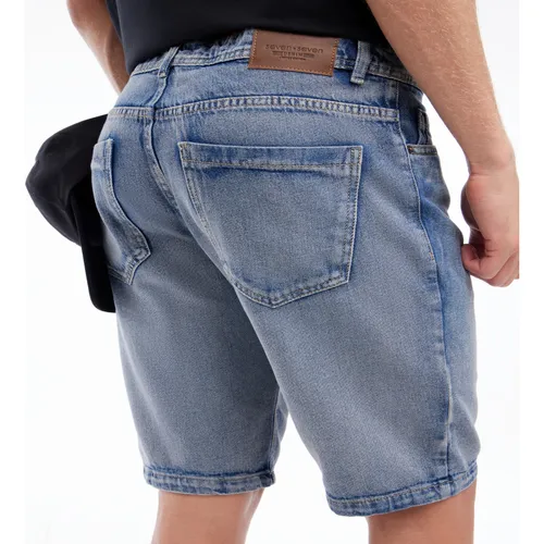 Bermuda Hombre Seven Regular Azul Algodón 45100639-580
