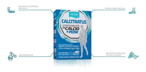 Calcitratus + Mdk Citrato Malato De Cálcio Equaliv 30 Cáps. Sabor Without flavor