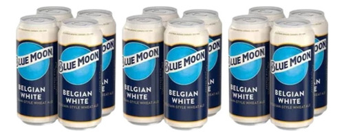 Cerveza Blue Moon Belgian White Lata 473cc Pack 12 Unidades