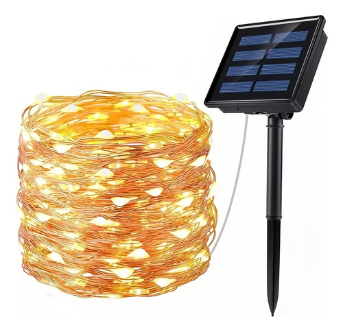 Luces Para Jardin Solares 20 M 200 Led Tiras De Led 8 Modos