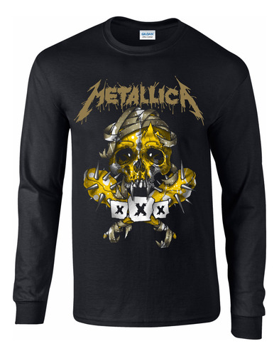 Playera Metallica, Cuello Redondo 100% Algodón 02 Ml