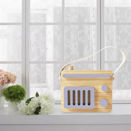 Bebé Juguete Madera Mini Radio Juguete Aprendizaje