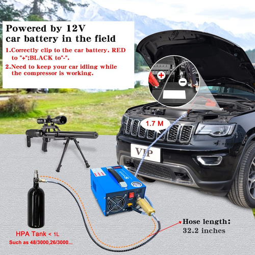 Compresor De Aire Pcp, Portátil 4500psi/30mpa, Libre De A...