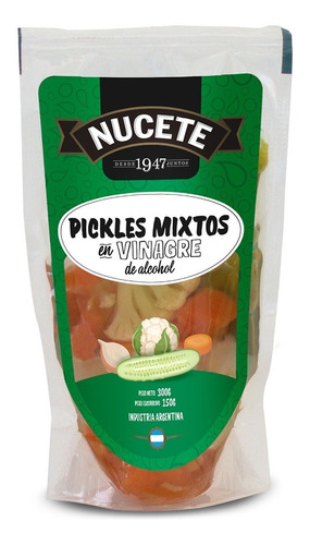 Pickles Mixtos En Vinagre Nucete Doypack X 300 Gr