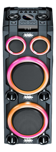 Caja de sonido potente torre 2500W RMS portátil Bluetooth FM USB 127/220V Vibe Sound VS007 V12 Tower