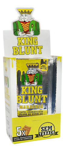 King Blunt Maracujá  - Caixa Com 25 Envelopes, 125 Blunts