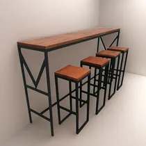 Comprar Barras Separadoras, Islas, Desayunadores. Madera Y Hierro 