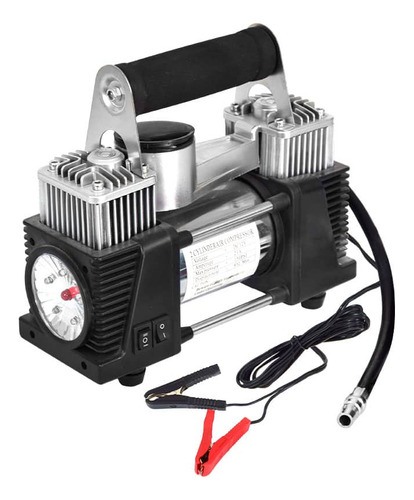 Mini Compresor De Aire 12v/150psi/c/luz Y Manguera H18011c.