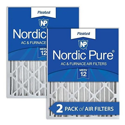 Filtros De Aire Nordic Pure 16x25x4 Merv 12 (2 Unidades)