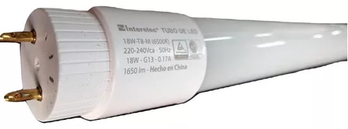 Tubo LED 18w 1,20 Mts Luz Fría Interelec