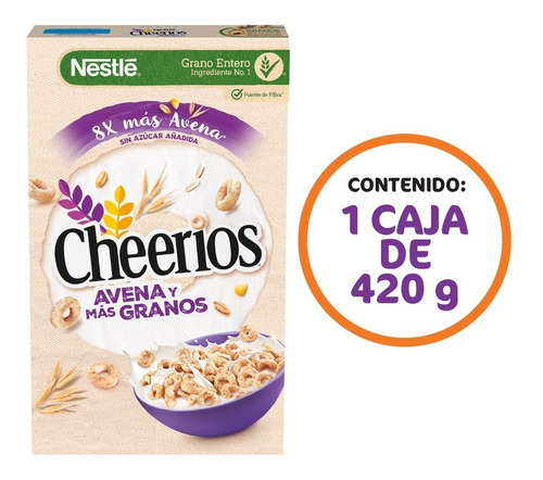 Cereal Cheerios Avena Y Más Granos 420g