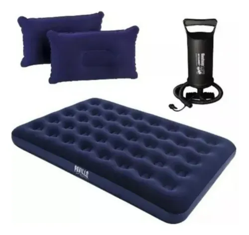 comprar Colchón Inflable Doble 2 Plazas + Inflador Y Almohadas + Env