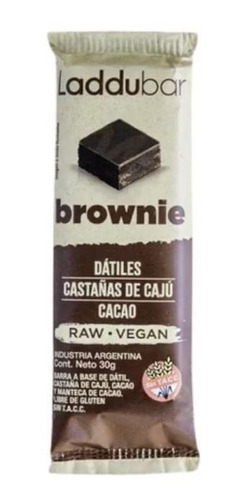 Barrita Brownie Datil Caju Cacao Laddubar 30g Sin Tacc