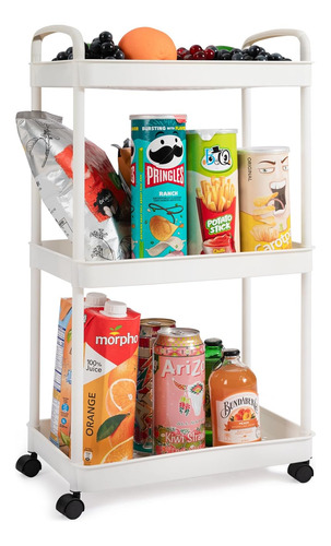 Carrito De Tres Niveles Con Ruedas, Carrito De Almacenamient