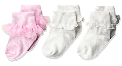 Jefferies Socks Baby Girls Ruffleripple Edgelace Socks 3 Pac