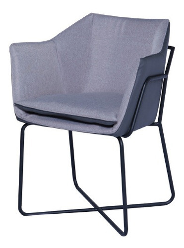 Silla De Comedor Mendota Gris Claro Këssa Cdmx Color de la estructura de la silla Negro Diseño de la tela Liso
