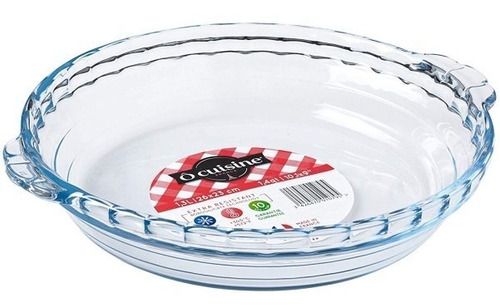 Molde Tartera De Vidrio Templado Pie Dish Con Asas O Cuisine