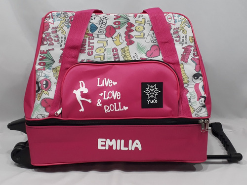 Imagen 8 de 10 de Bolso Cajon Patin Artistico Carrito Estampa (personalizable)