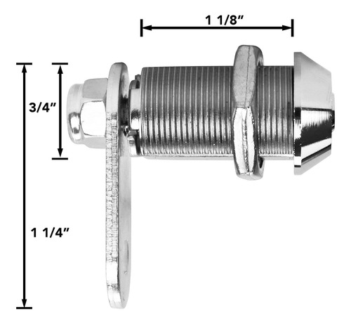 Trava De Lazer Bloqueio Tubular De Came Com Acabamento Em Ci