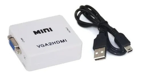 Conversor Vga A Hdmi Con Audio Video Full Hd