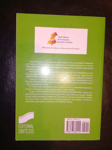 Libro Materiales Para Construir La Geometría Alsina Burgués