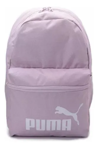 Mochila Puma Mujer Lila Casual Escolar 7548756 Diseño De La Tela Liso