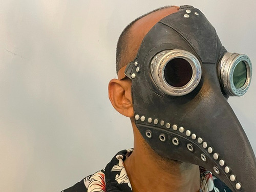 Máscara Dr Zeca Urubu Pássaro Long Nose Peste Praga Medieval Cor Preto Dr. Hans Chucrute