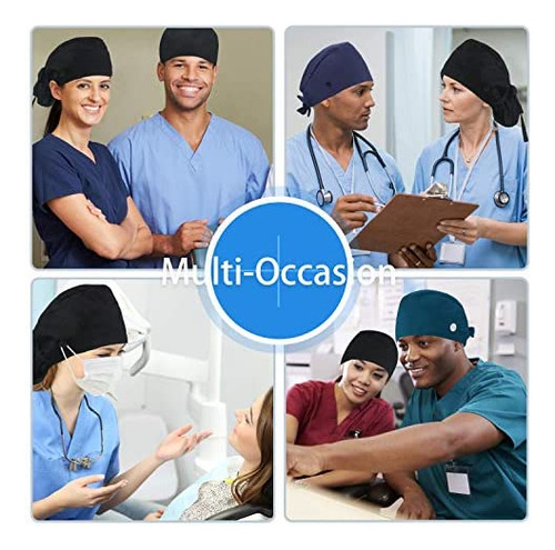 Iris Craft Gorro De Trabajo Ajustable Con Botón, Gorro De Tr