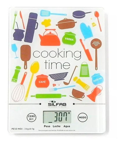 Balanza Digital De Cocina Electronica Silfab Ultra Slim 3 Kg