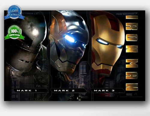 Cuadros Iron Man Peliculas 50x70 Otros Diseños Tela Canvas