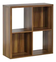 Comprar Mueble Organizador 4 Cubos De Almacenamiento Fratello, Listo Para Armar, Ideal Casa U Oficina, Juguetero, Para Tu Sala, Estudio, Recámara, Madera Mdf Nogal 85 Cm Altura X 80 Cm Ancho X 30 Cm Fondo