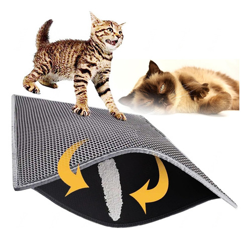 Tapete Para Gato Arenero Alfombra Caja De Arena Gato 75x55cm