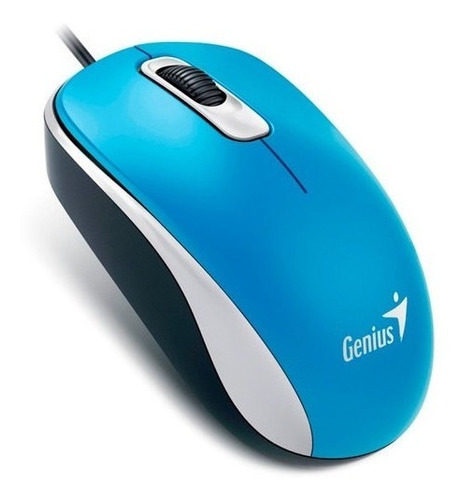 Mouse Optico Genius Dx 110 Usb Con Cable Azul