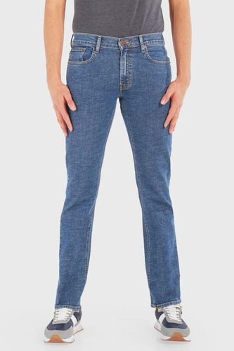 Jeans Oggi Hombre Mezclilla Azul Slim Straight