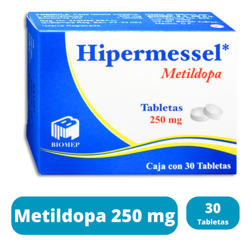 Metildopa 250 Mg Caja Con 30 Tabletas Generico De Aldomet