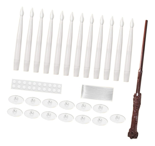 12 Velas Cónicas Eléctricas Colgantes, Velas Led Sin