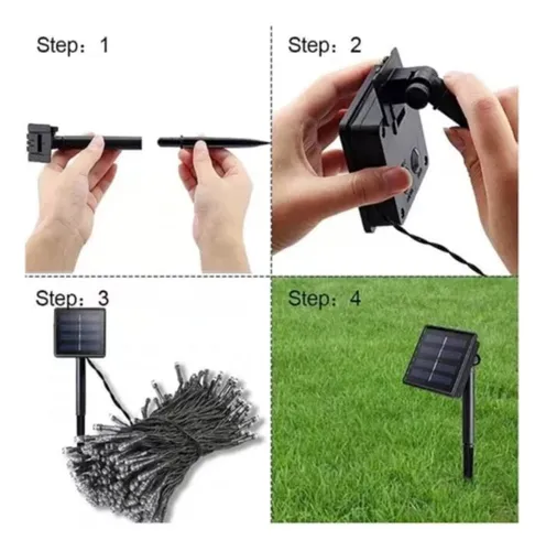Luces Solar Guirnalda 100 Led 10 Metros