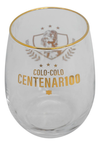 Set 2 Vasos De Vidrio Colo Colo Centenario 570ml