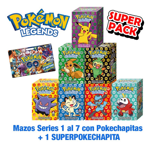 Pokemon Legends Pack Mazo De Carta Serie 1 Al 7 -original