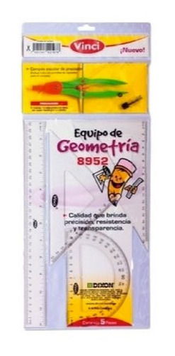 5 Paquetes De Equipo De Geometría Vinci 8952