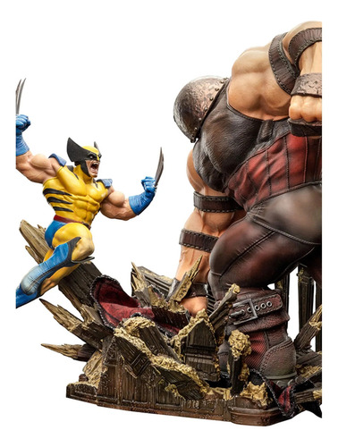 Figura De Acción Wolverine Vs Juggernaut De Iron Studios