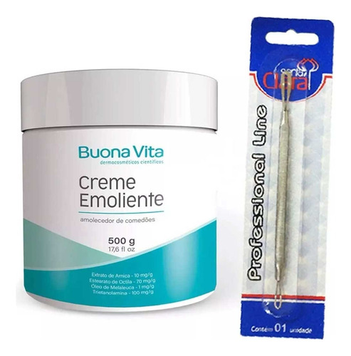 Kit Creme Emoliente 500g Buona Vita Trieta 10% Com Extrator
