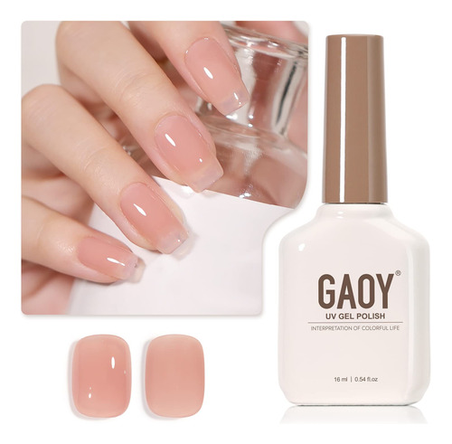 Endurecedor De Uñas Gaoy Esmalte De Uñas De Gel Sheer Nude,