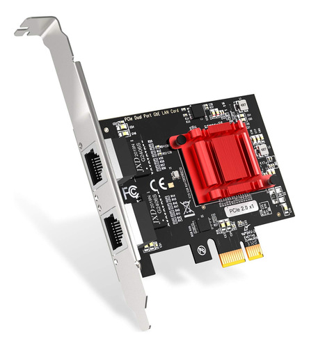 Tarjeta Red Pcie Doble Puerto Gbps Chip Intel Adaptador Pci