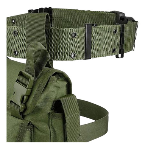 / 3 Bolsa De Pierna Caída Hasta El Muslo Múltiples Verde