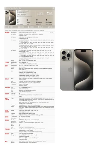 Apple iPhone 15 Pro Max A3108 8gb 1tb Dual Sim Duos