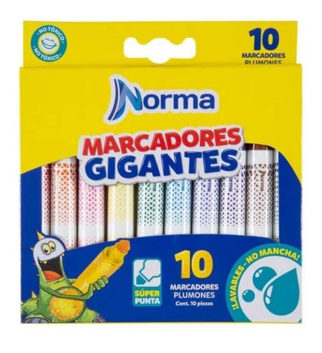 Marcadores Gigantes Norma X10 Und *5 Cajas